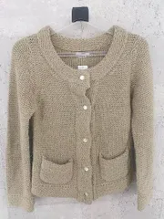 ◇ IENA イエナ  長袖 ニット カーディガン  ベージュ系 レディース  【1000279634776】