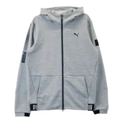サイズ：XL PUMA GOLF プーマゴルフ  ジップパーカー ボーダー柄 グレー系 [240101488256] ゴルフウェア メンズ ストスト