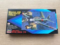 未組立☆Hasegawa 三菱 A6M3 零式艦上戦闘機 22型 日本海軍 航空機 プラモデル 中古☆