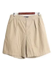 【お得なクーポン配布中!】 90s ポロ ラルフローレン コットン チノ ショートパンツ メンズ 35 / 古着 90年代 オールド ショーツ 短パン ツータック ポロチノ ベージュ