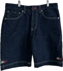 RE219 【美品】TOMMY HILFIGERトミーヒルフィガー　ハーフパンツデニムパンツボトムス　メンズ　Mサイズ