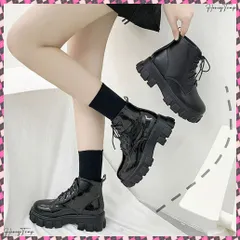 送料無料 ショートブーツ レディース厚底ブーツ韓国 レースアップ ローヒールシューズ 歩きやすい 通勤通学 ストームブーツ 疲れない カジュアル靴 春秋冬コンフォートブーツ ショートブーツ 黒 おしゃれ シューズ 美脚編み上げブーツ