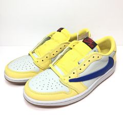 【中古】Travis Scott × Nike Womens Air Jordan 1 Retro Low OG Canary DZ4137-700 26cm ナイキ トラヴィス[66]