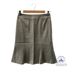 ☆美品 UNTITLED アンタイトル ボトムス スカート フェミニン 膝丈 レディース グレー 1 901-5393 送料無料 古着