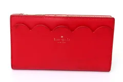 ケイトスペード 長財布 マグノリア レザー 二つ折り 小銭入れあり ブランド ウォレット レディース レッド Kate Spade 【中古】