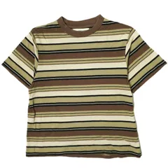 BEAMS BOY ビームスボーイ 21SS マルチボーダークルーネックショートスリーブTシャツ 13-04-0868-454 ONE SIZE ブラウン 半袖 トップス g14532
