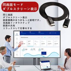 Displayport to HDMI 変換ケーブル 3M 4K解像度 音声出力 DP Male to HDMI Male Cables Adapters ケーブル ディスプレイポートto HDMI