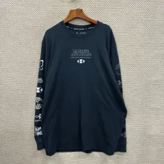 UNDER ARMOUR(アンダーアーマー) 黒 プリント 長袖 ロングスリーブ 長袖Tシャツ 110 D11479