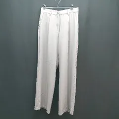 ◇ MANON マノン ワンタック センタープレス カジュアル ストレートパンツ サイズ2 グレー レディース E  【1310050005566】