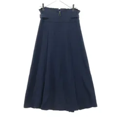 axes femme アクシーズファム ロング丈 プリーツ フレアスカート M ネイビー レディース 古着