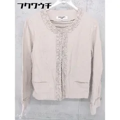 ◇ NATURAL BEAUTY BASIC リネン混 長袖 ジャケット サイズM ベージュ系 レディース 【中古】 【1104160008926】