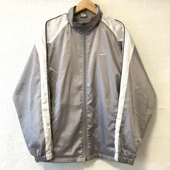(^w^)b NIKE ナイキ ジップアップ ウインドブレーカー ジャケット 裏地フリース スポーツ 運動 ランニング トレーニング アクティブ サッカー バスケ 野球 テニス ジョギング ジム 練習 グレー メンズ 男性 L