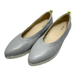 【美品】ペダラ (23) パンプス スリッポン パンチング 厚底 コンフォートシューズ 本革 レザー 希少デザイン