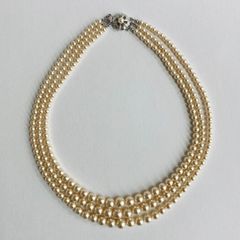 ヴィンテージ 2連ネックレス グラデーション アンティーク調 SILVER 