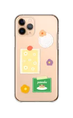 iPhone15ProMax ケース カバー iPhone15 プロマックス スマホケース ハードケース ステッカー シール デコ ポップ カラフル くま 花柄 おしゃれ かわいい 透明 カラー08