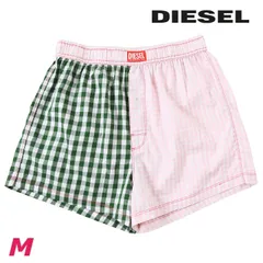 新品・未使用 ディーゼル DIESEL [Mサイズ] パンツ 下着 アンダーウエア メンズ ウエストゴム チェック柄 切替 コットン トランクス UUBX-STARK