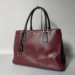 2503-145｜美品｜プラダ ガレリア ハンドバッグ サフィアーノ バイカラー