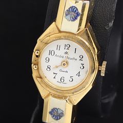 ANDRE MOUCHE アンドレムッシュ 時計 花 青 ブルー - メルカリ