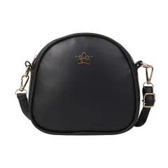 [ドナリー] ショルダーバッグ ポシェット ミニ ポーチ 小さめ レザー レディース (ブラック) [ブラック]