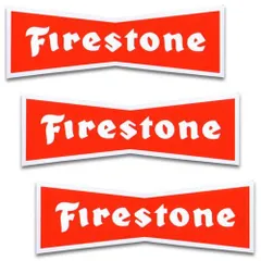 Firestoneファイアーストーン/赤ロゴ抜きステッカー2デッドストック