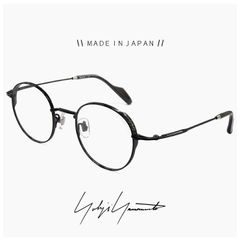 【新品】 ヨウジ ヤマモト メガネ 日本製 19-0097 1 c01 48mm Yohji Yamamoto メンズ 眼鏡 ラウンド 型 ベータ チタン 丸メガネ 黒縁 黒ぶち フレーム 鯖江 ダミーレンズ発送