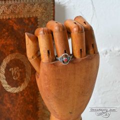 L3705-451 英国ヴィンテージ アクセサリー フラワー お花 リング 16号 イギリス