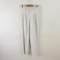 ユニクロ UNIQLO ドレープリラックステーパードアンクルパンツ オフホワイト 白 M *T599