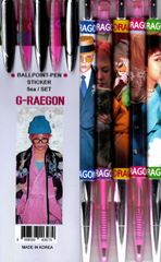 BIGBANG G-DRAGON ジードラゴン ジヨン グッズ ボールペン 5本 セット  + ステッカー