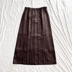 上質ロングスカート　秋冬物　日本製　ウール100％　マキシ丈スカート　paurepoua　Lサイズ相当　美品　即購入OK✨