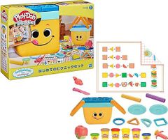 ハズブロ(HASBRO) プレイ・ドー Play-Doh はじめてのピクニックセット、幼児用玩具、プリスクール、対象年齢3才以上、ツール12個、ねんど6個こむぎねんど F6916 正規品