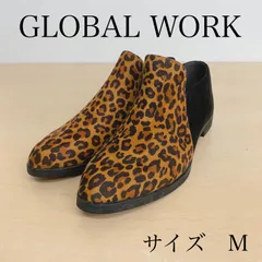 GLOBAL WORK 豹柄　スウェード　ブーツ　ショートブーツ　靴　R61005
