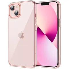 【特売】JEDirect iPhone13 保護ケース(6.1インチ専用) 黄ばみなし 衝撃吸収 バンパーカバー 傷つけ防止 クリアバック (ピンク)