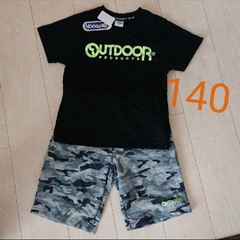 アウトドア　outdoor  140 Tシャツ　ハーフパンツ　上下セット