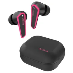 【 新品 未開封 】   LUCILLA 3つの音質に切り替えできる 完全ワイヤレスイヤホン ［ワイヤレス(左右分離) / ノイズキャンセリング対応 / Bluetooth対応］ ネオンピンク TWS014NP 未使用 送料無料