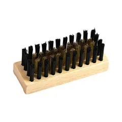 [レザーラブ] スエード製品用ブラシ 真鍮ブラシ スクエア ヌバック ムートン スニーカー ブーツ ジャケット 汚れ落とし(ベージュ Free)