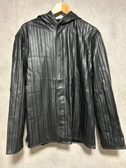 【ZARA】 プリーツフェイクレザーシャツジャケット