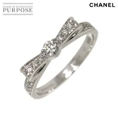 シャネル リュバンドゥ リング メレダイヤ リボンモチーフ9.5号 750