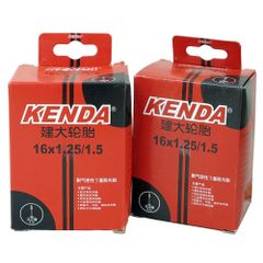 KENDA 16-inch genuine Presta valve inner tubes, 16x1.25-1.5, set of 2, for DAHON K9X, French valve, FV mini velo folding bicycle.