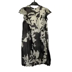 RE170 ミスアシダ　miss ashida 　ブラウス　ワンピース ミニ丈 チュニック モノトーン ブラック 黒 レディース7 半袖