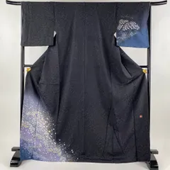 美品 辻が花 絞り 作家物落款着物“秋も冬も春も共に歩く幻の花”訪問着R+40