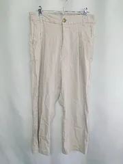 ◇ ⊂ MONO-MART モノマート ワイドパンツ サイズL ベージュ メンズ E  【1409100021233】