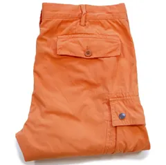 00s ポロ ラルフローレン TROUSERS COMBAT コットンポプリン カーゴパンツ 薄オレンジ W33 L32★ミリタリー コンバット レスキュー
