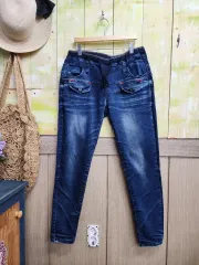 ステッチ スパン糸 レギュラーバンディングパンツ