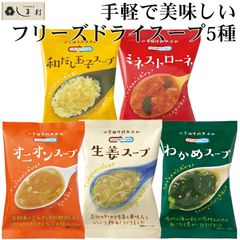 フリーズドライ スープ 5種類 お試し セット Nature Future 非常食 インスタント食品 コスモス食品 1000円ポッキリ