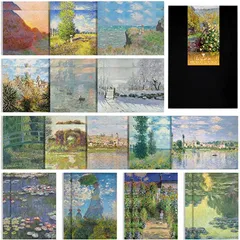 WSXX 葉書 はがき 油彩 ポストカード クロード・モネ 絵葉書 郵便番号枠入り・30 セット