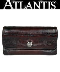 CHROME HEARTS 銀座店 クロムハーツ JUDY ジュディ クロスボタン ウォレット 長財布 メンズ SV925 赤茶系 98620