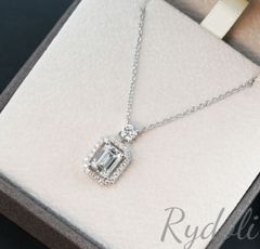 PT950 1.55ct E VVS2 オーダーメイドダイヤネックレス ラボグロウンダイヤモンド IGI鑑定書付き エメラルドカット  誕生日記念日プレゼント 定番ペンダント スクエアネックレス ラボダイヤネックレス プラチナ製上品で華やかなネックレス