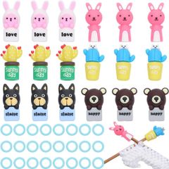 【今売れています】キット 手作りハンドメイド クラフト手芸 デコキット レディース ジュエリー作り 基礎パーツ アクセサリー 携帯便利 DIY飾り物 収納ケース付き 編み物ツール 編み目メーカー かわいい 編み針ストッパー リング メーカー クマ ステッチ パ