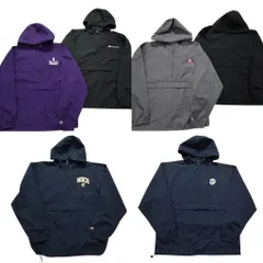 古着卸 まとめ売り チャンピオン アノラックパーカー ジャケット 6枚セット (メンズ L ) ハーフジップ ドローコード 中古 古着 NC1520