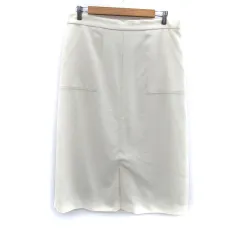 ナノユニバース nano universe フレアスカート ロング丈 縦M 横2XL 大きいサイズ アイボリー /SM19